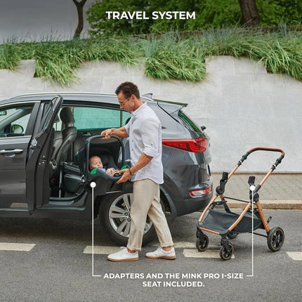 Kinderkraft Esme 3-in-1 Travel System with Mink Pro Car Seat - Moonlight Grey