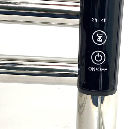 Manissa Siena 500w x 720h Stainless Steel Electric Heated Towel Rail Mirror Polished Finish Towel Radiator