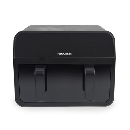 Progress Dual View Air Fryer ? 7 Litre, Non-Stick Cooking Basket, Removable Divider, Family Size Capacity, Viewing Window, Digital LED Touch Display,