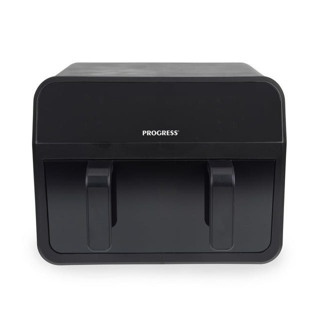 Progress Dual View Air Fryer ? 7 Litre, Non-Stick Cooking Basket, Removable Divider, Family Size Capacity, Viewing Window, Digital LED Touch Display,