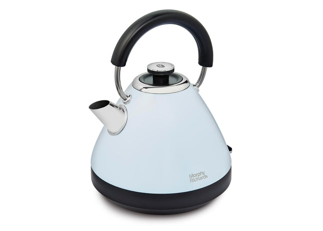 Morphy Richards 100136 Venture Pyramid Kettle, 1.5 L, 3 kW Rapid Boil, Anti Limescale Filter, Boil Dry Protection, Water Window, 360 Cordless Base,