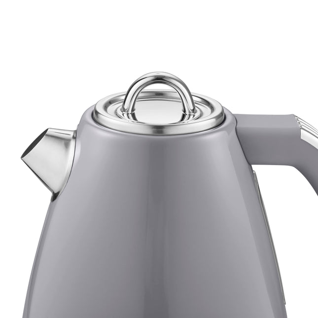 Swan SK19020GRN Retro Jug Kettle, Fast Boil, Easy Pour, 360 Degree Base, 1.5L, 3KW, Grey, L 18.2cm x W 18cm x H 23.2cm
