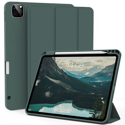 ZOYU Case for iPad Air 13 Inch M3/M2 (2025/2024), Pro 12.9 Inch 6th/5th Generation (2022/2021) with Pencil Holder, Trifold Smart Cover Soft TPU Back,