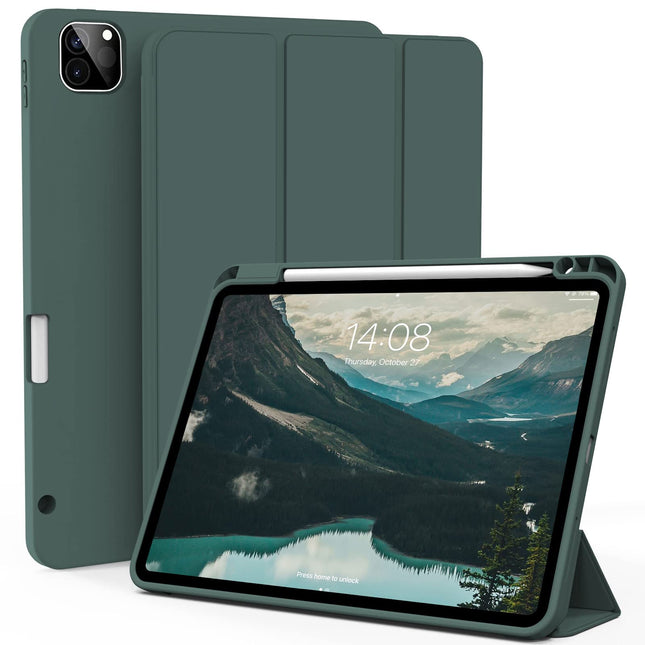 ZOYU Case for iPad Air 13 Inch M3/M2 (2025/2024), Pro 12.9 Inch 6th/5th Generation (2022/2021) with Pencil Holder, Trifold Smart Cover Soft TPU Back,