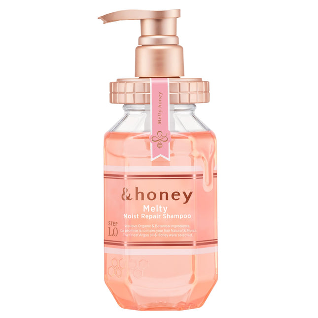 &honey Melty Moist Repair Hair Shampoo Pump 440ml Step1.0 - Pure Rose Honey Scent