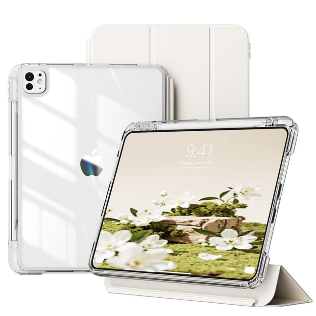 ZOYU Case for iPad Pro 13 Inch M5/M4(2025/2024), 2 in 1 Detachable Shockproof Cover with Clear Hard Back, Supports Pencil Pro Charging, Auto