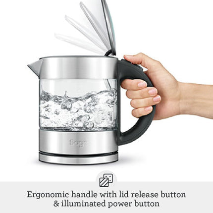 Sage - The Compact Kettle Pure - Quiet and Cordless Electric Kettle - Fast Boil, Brushed Stainless Steel