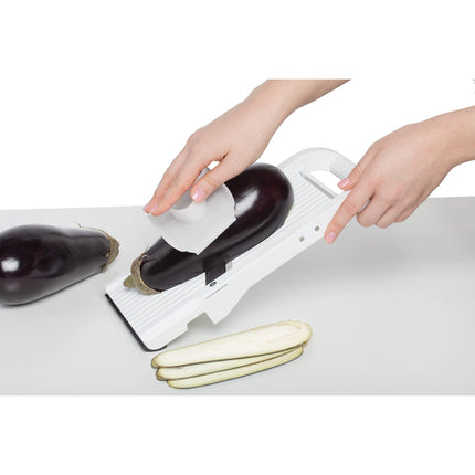 Benriner BN-120W Jumbo Mandolin Vegetable Slicer, ABS Plastic, White