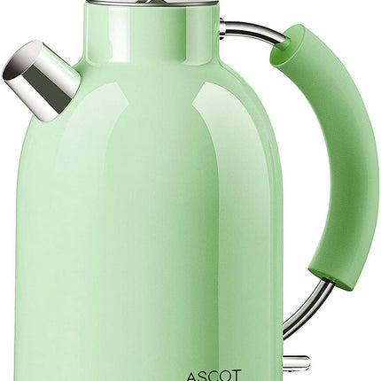 ASCOT Electric Kettle, Stainless Steel Electric Tea Kettle Gifts for Men/Women/Family 1.5L 2200W Retro Tea Heater & Hot Water Boiler, Auto Shut-Off