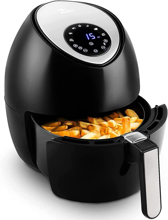 Air Fryer, Uten Air Fryers Oven, 4.5L Oil Free Fryer with Detachable Basket, Timer and Fully Adjustable Temperature Control for Healthy Oil Free & Low