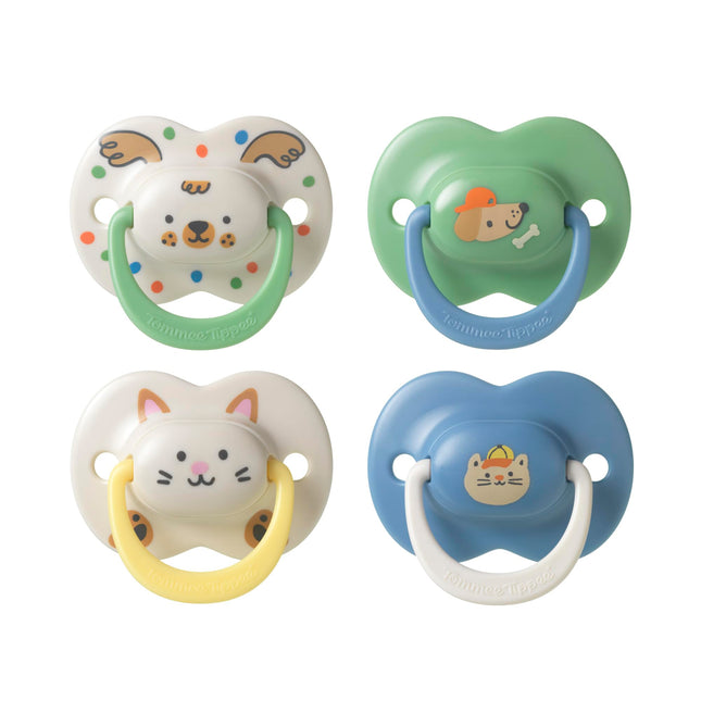 Tommee Tippee Ultimate Fit Soother, 18-36 Months, 4 Pack, Orthodontic Dummy for Babies, Symmetrical Teat, Air Holes, 100% BPA Free Silicone,