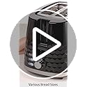 Morphy Richards Hive 2 Slice Toaster, Variable Browning, Removable Crumb Tray, Cancel, Defrost, Reheat, Anti-jam feature, Gloss Finish, 850W, Black, 220031