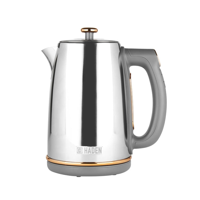Dorchester Temperature Control Kettle - Chrome & Rose Gold - Fast Boil - 3000W - Digital Electric Kettle with LCD Display, Keep Warm Function, 1.7L