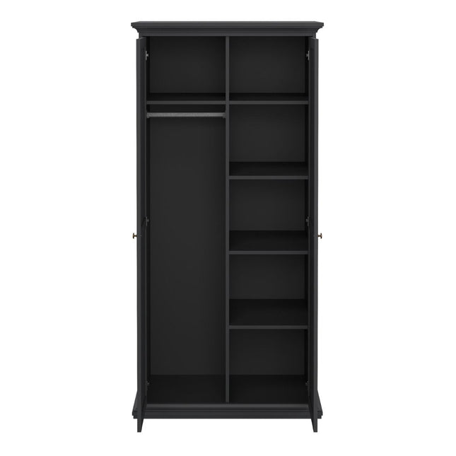 Paris Wardrobe with 2 Doors in Matt Grey