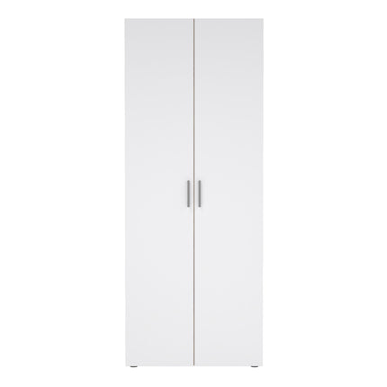 Pepe Wardrobe with 2 Doors in Oak with White High Gloss