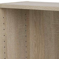 Basic Low Narrow Bookcase (2 Shelves) in Oak Furniture To Go Ltd