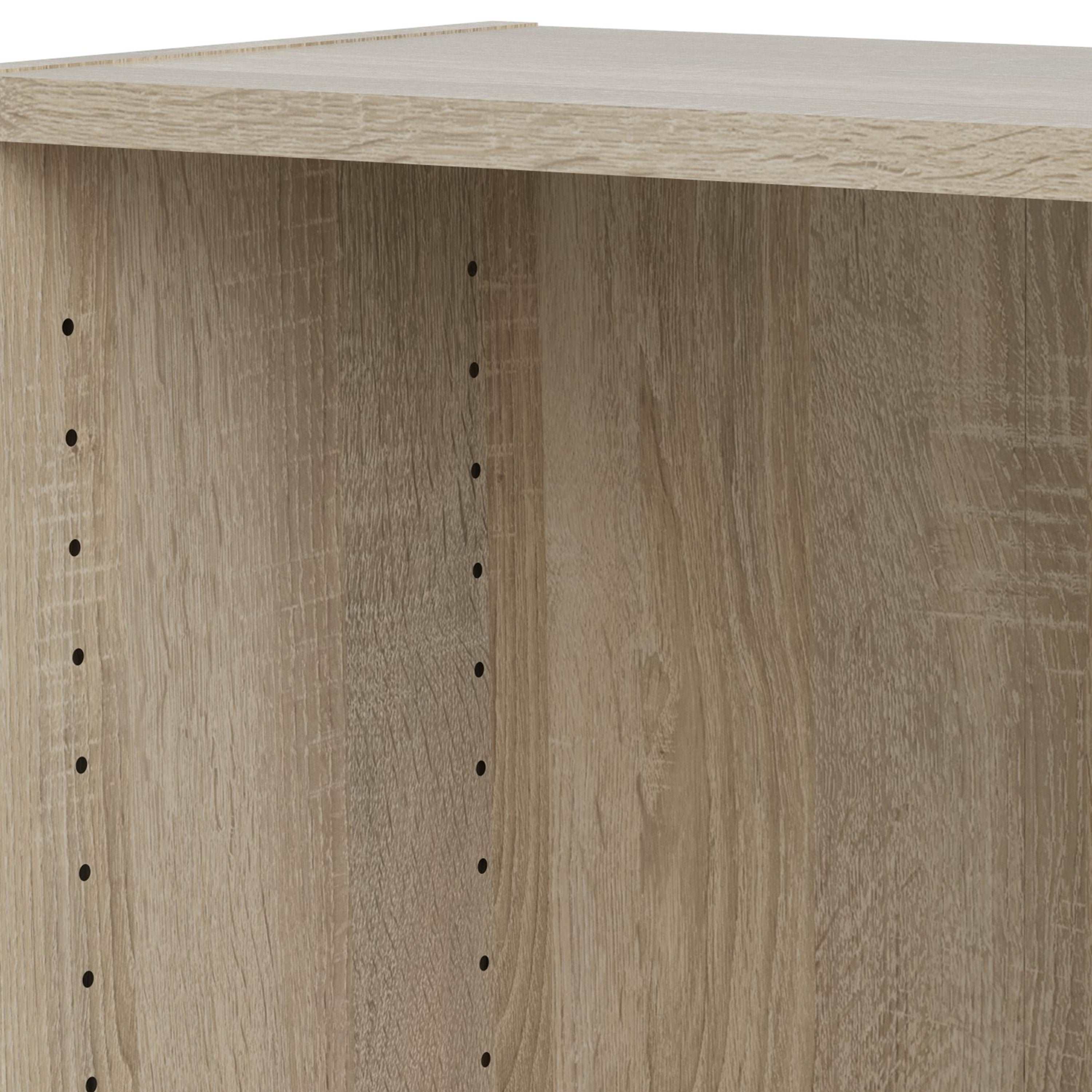 Basic Low Wide Bookcase (2 Shelves) in Oak Furniture To Go Ltd