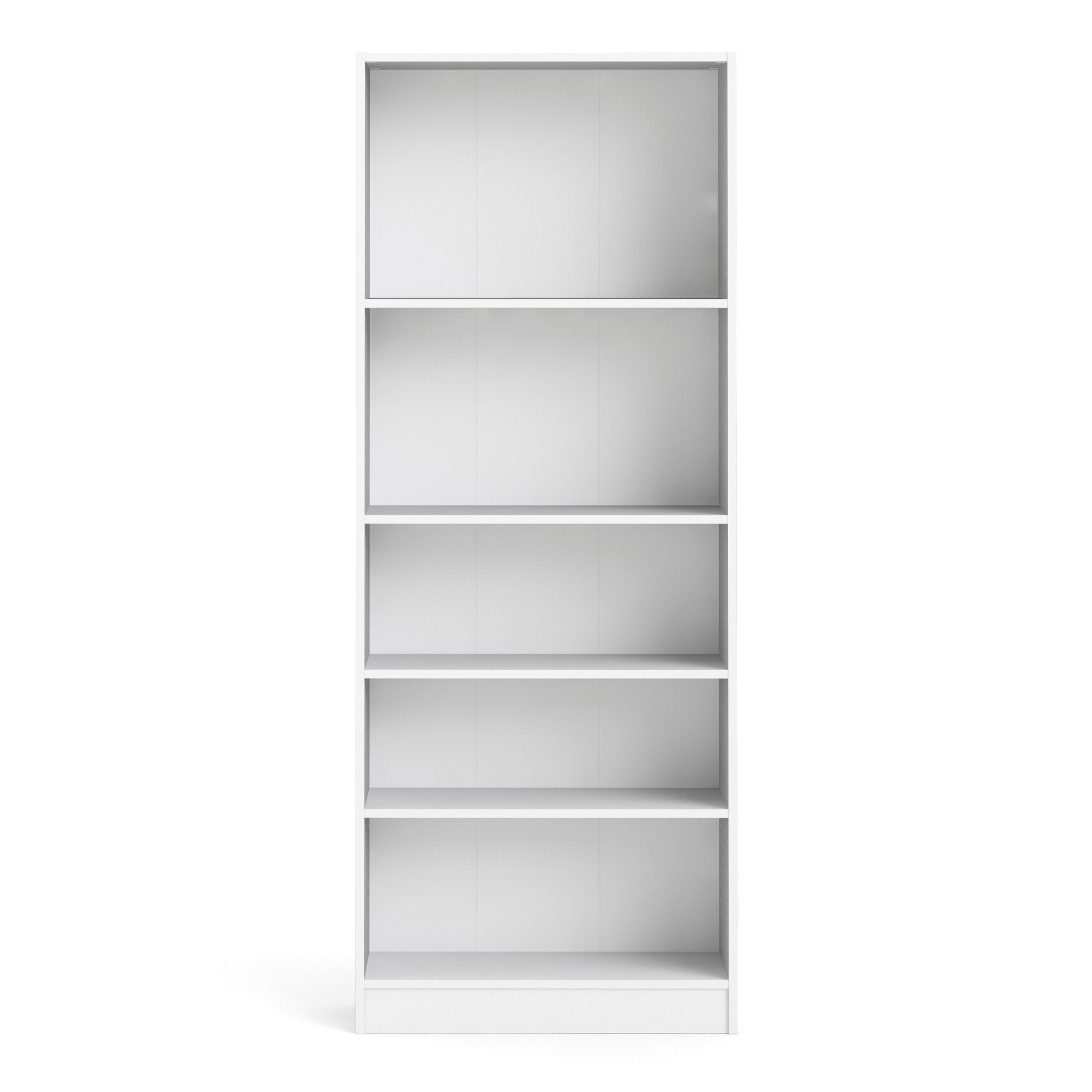 Basic Tall Wide Bookcase (4 Shelves) in White Furniture To Go Ltd