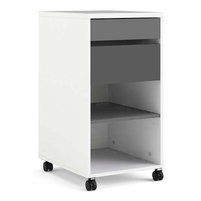 Function Plus Mobile File Cabinet 2 Drawers 1 Shelf