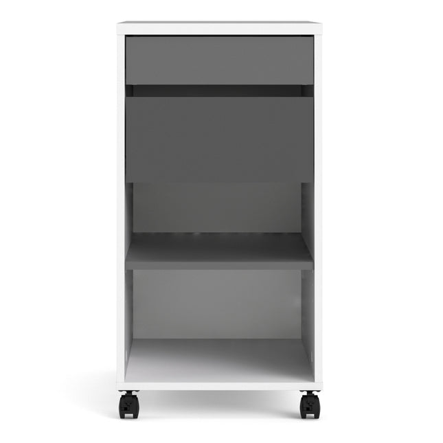 Function Plus Mobile File Cabinet 2 Drawers 1 Shelf