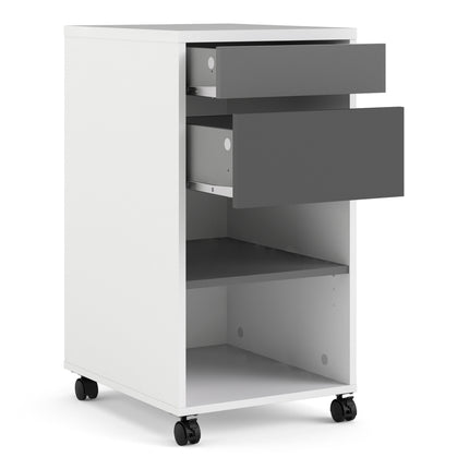 Function Plus Mobile File Cabinet 2 Drawers 1 Shelf