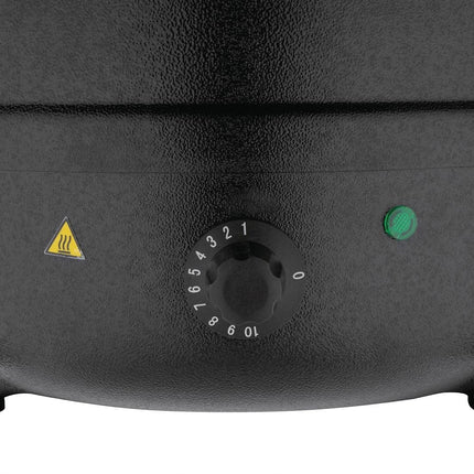 Buffalo Soup Kettle 10 Litre, Black, 35C to 95C, Electric Wet Heat Buffet Food Warmer - Ideal for Soup, Mulled Wine or Cider, Chili, Porridge or