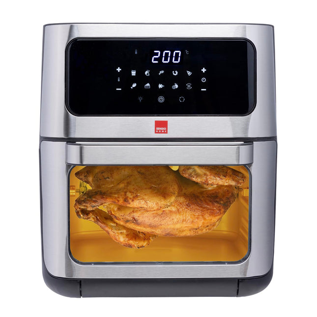 Sensio Home 12L Air Fryer Oven Rotisserie Function and Dehydrator, 10 in 1 Digital Display, 90 Minute Timer, Basket plus 4 More Accessories, Family