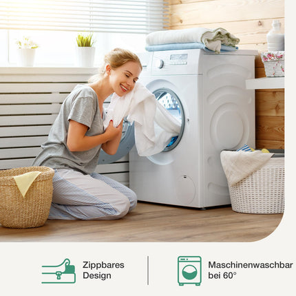 Novilla Gel Memory Foam Mattress Topper 140 x 200 cm, 5 cm Height for Box Spring, Caravan & Sofa Beds - Washable, Oeko-Tex Certified