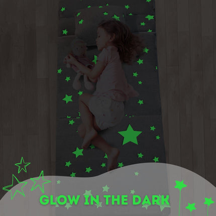 MeMoreCool Kids Sofa Bed, Toddler Floor Mattress Glow in The Dark, Baby Modular Star Couch, Fold Up Children Sofa Convertible Futon Folding Mattress