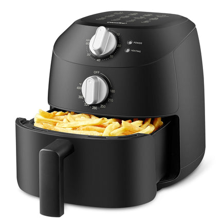 Midea Small Air Fryer, 1150 Watt, 2L Airfryer, Temperature Control, Timer, Indicator Light, BPA-Free, Black