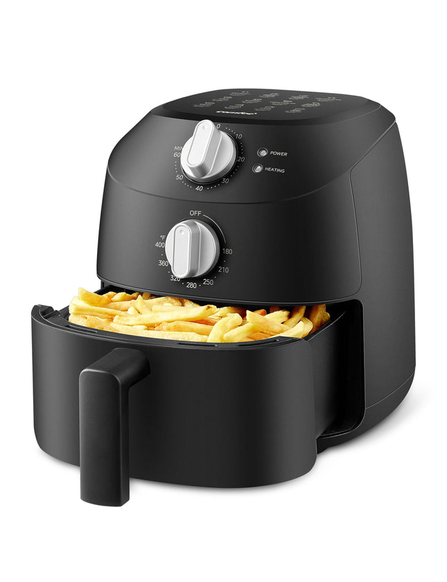 Midea Small Air Fryer, 1150 Watt, 2L Airfryer, Temperature Control, Timer, Indicator Light, BPA-Free, Black