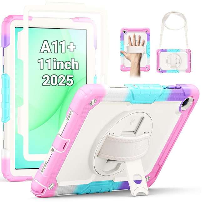 SEYMAC Kids Case for Samsung Galaxy Tab A11 Plus (2025) 11 inch, Shockproof Protective for Galaxy A11+ Tablet Case With Screen Protector/360? Rotating