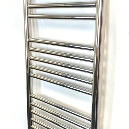Manissa Siena 500w x 720h Stainless Steel Electric Heated Towel Rail Mirror Polished Finish Towel Radiator