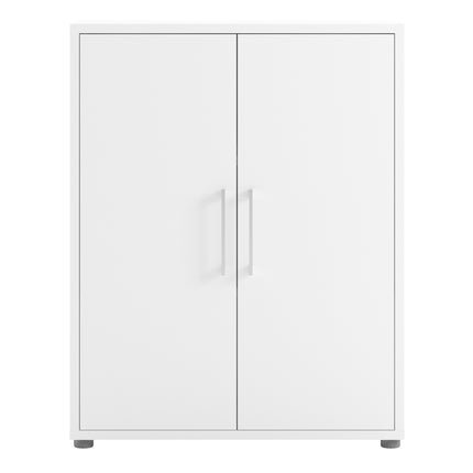 Prima Bookcase 2 Shelves with 2 Doors in White