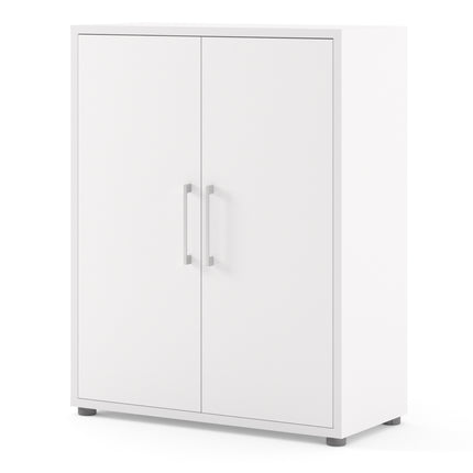 Prima Bookcase 2 Shelves with 2 Doors in White
