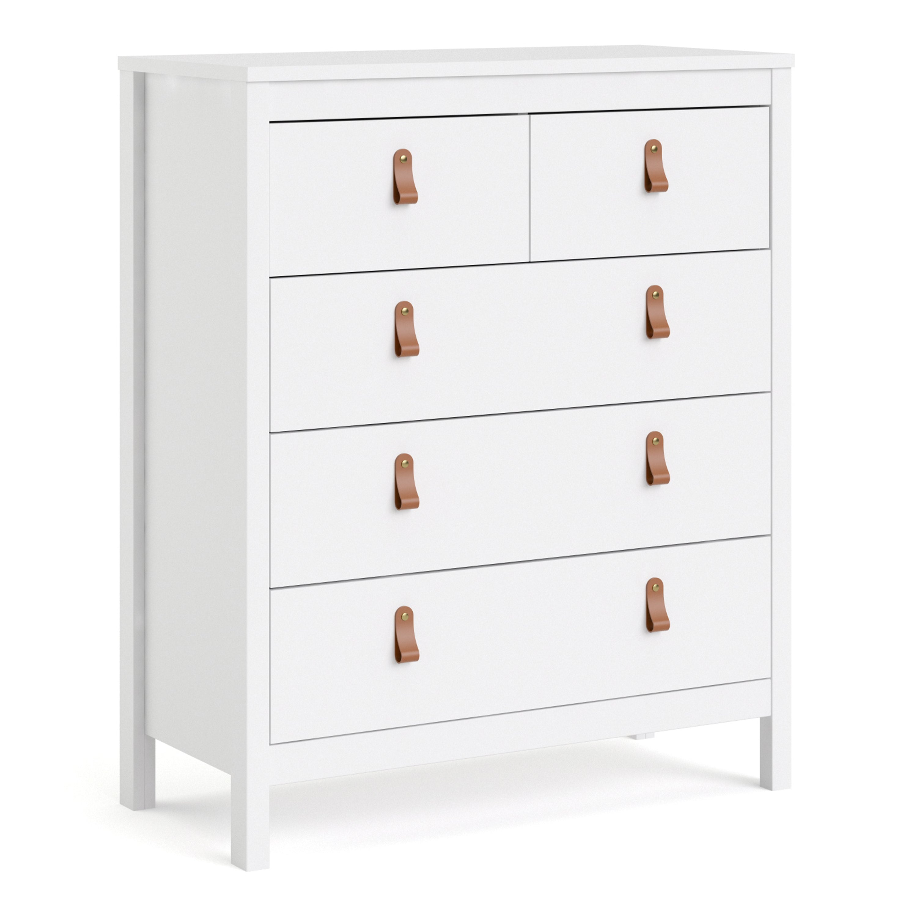 Barcelona Chest 3+2 Drawers in White Furniture To Go Ltd