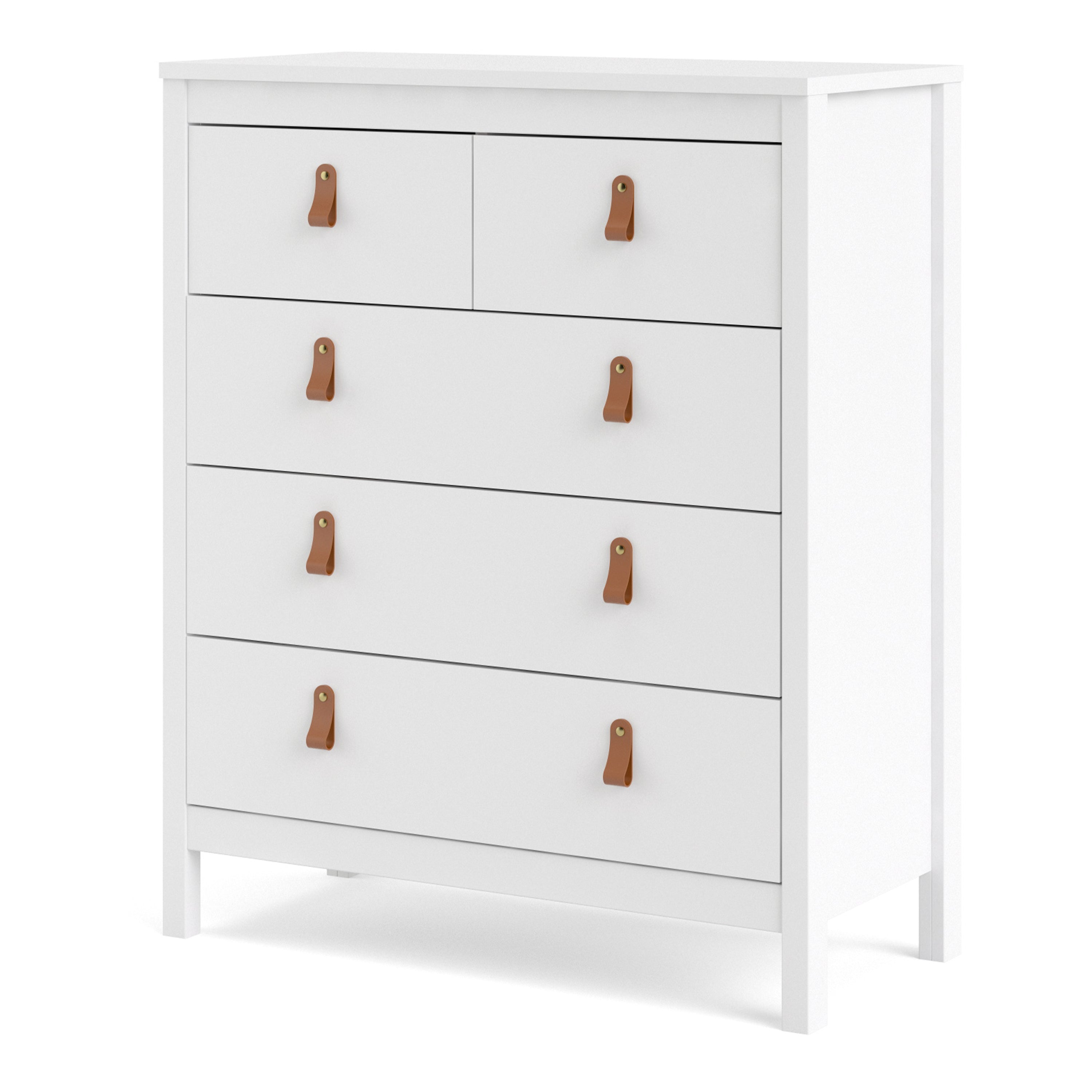 Barcelona Chest 3+2 Drawers in White Furniture To Go Ltd