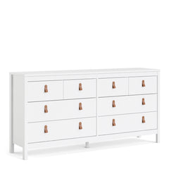 Barcelona Double Dresser 4+4 Drawers in White Furniture To Go Ltd