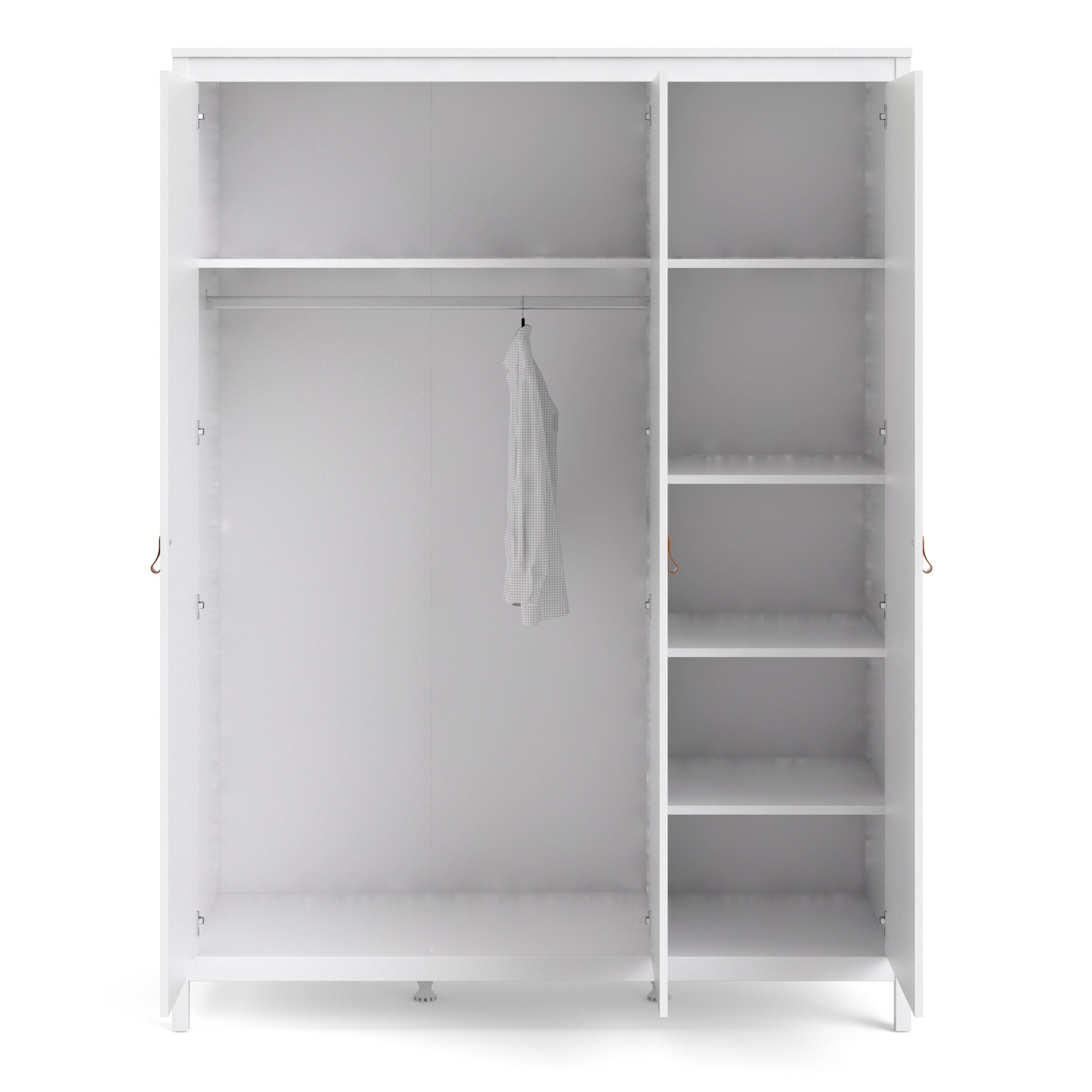 Barcelona Wardrobe with 3 Doors in White Furniture To Go Ltd