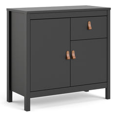 Barcelona Sideboard 2 Doors 1 Drawer in Matt Black Furniture To Go Ltd