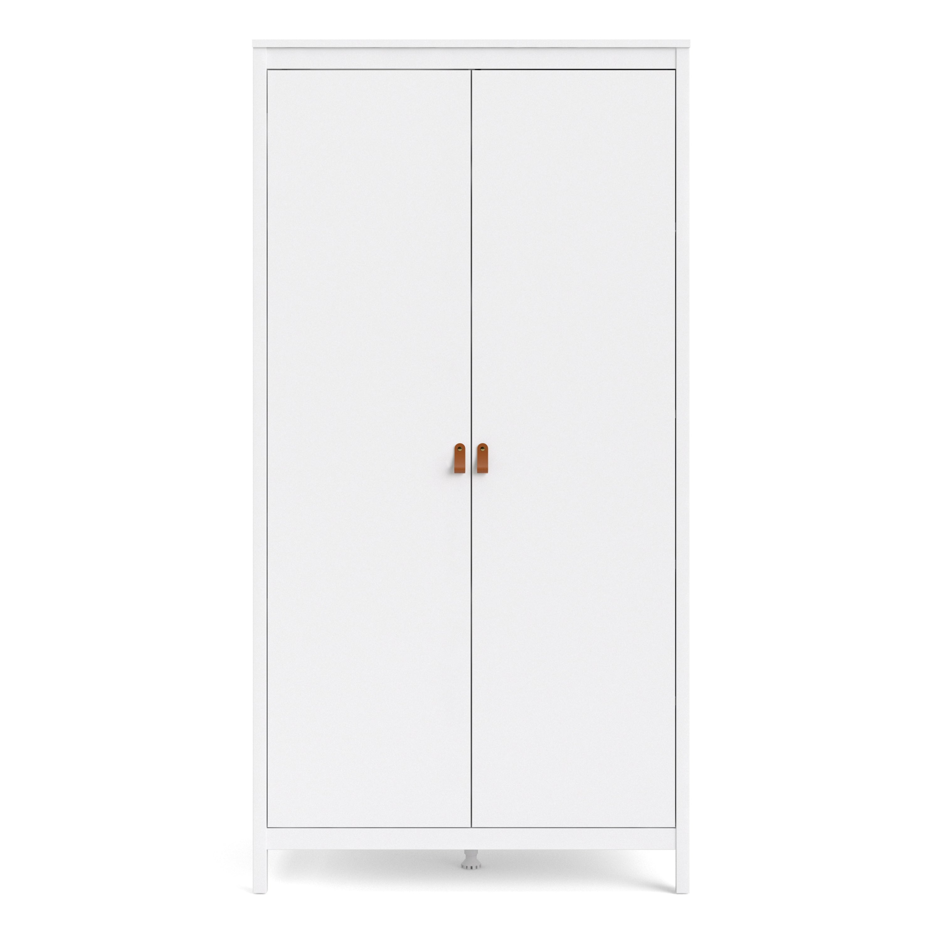 Barcelona Wardrobe with 2 Doors in White Furniture To Go Ltd