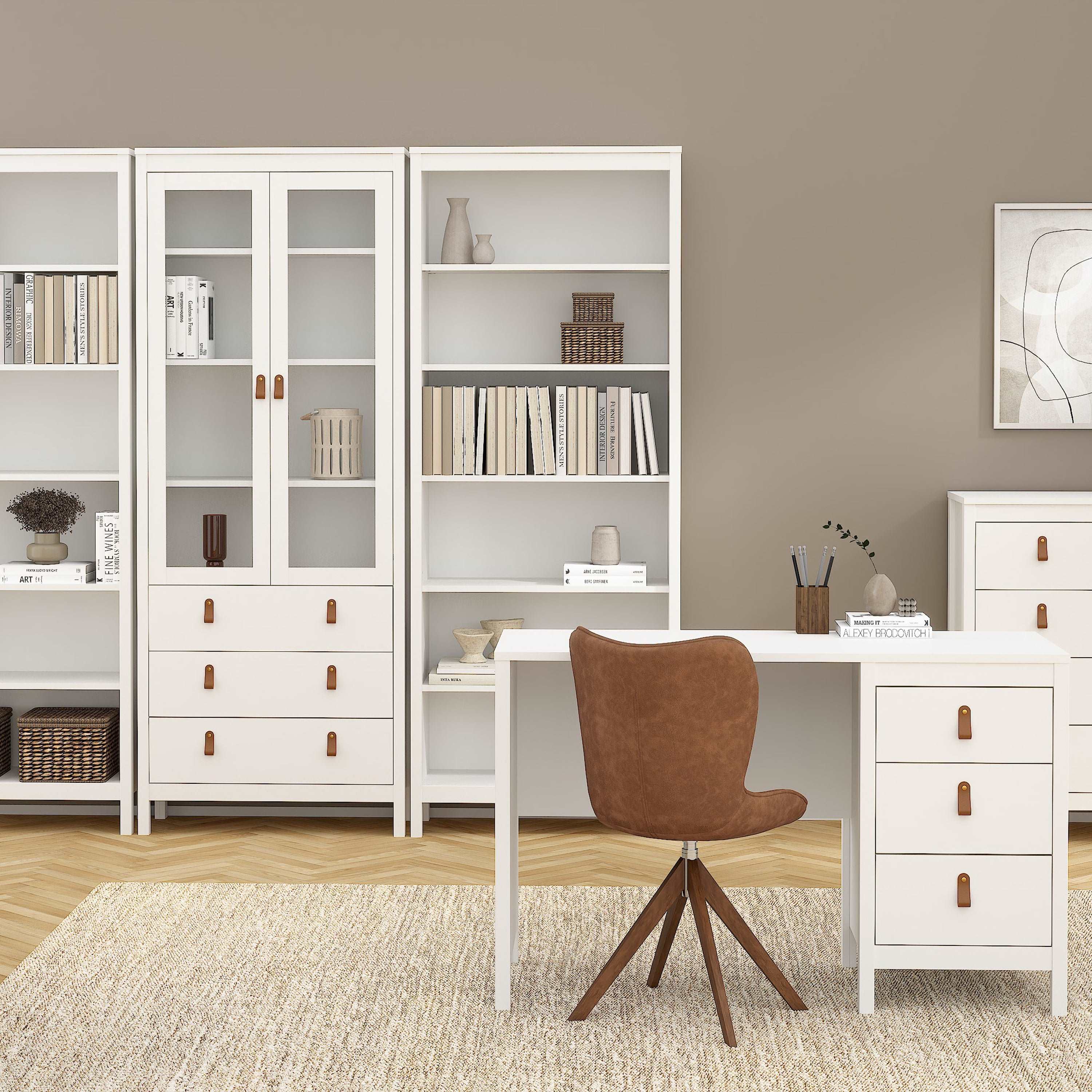 Barcelona Bookcase in White Furniture To Go Ltd