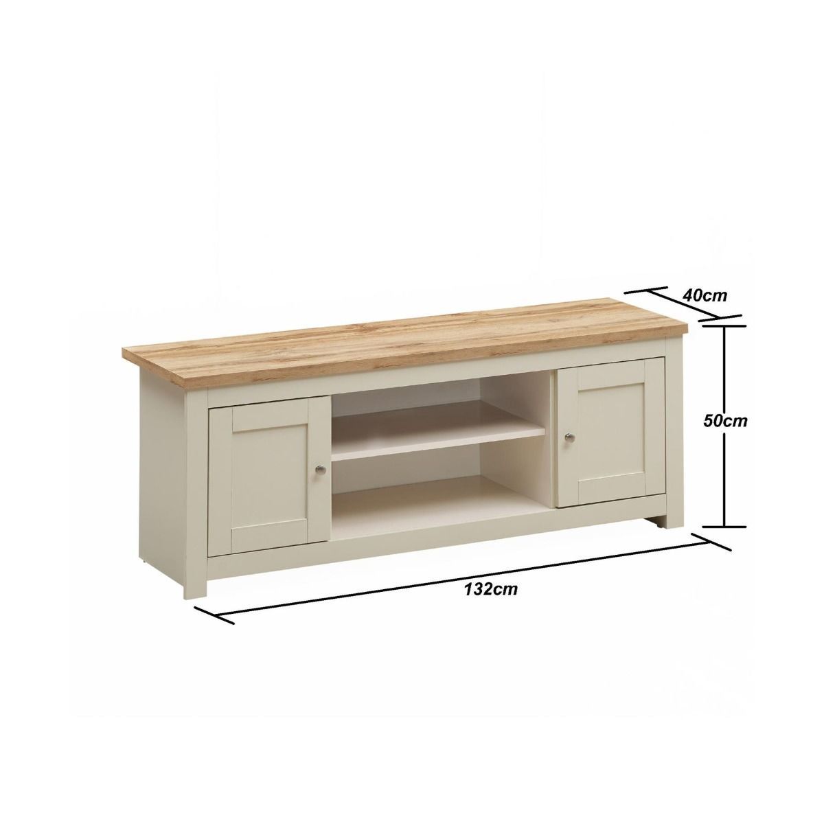 Lisbon Living Room 3 Piece Set (TV Unit  2 Doors 1 Shelf, 1 Door & 3 Drawer Sideboard, 2 Drawer Coffee Table) Cream