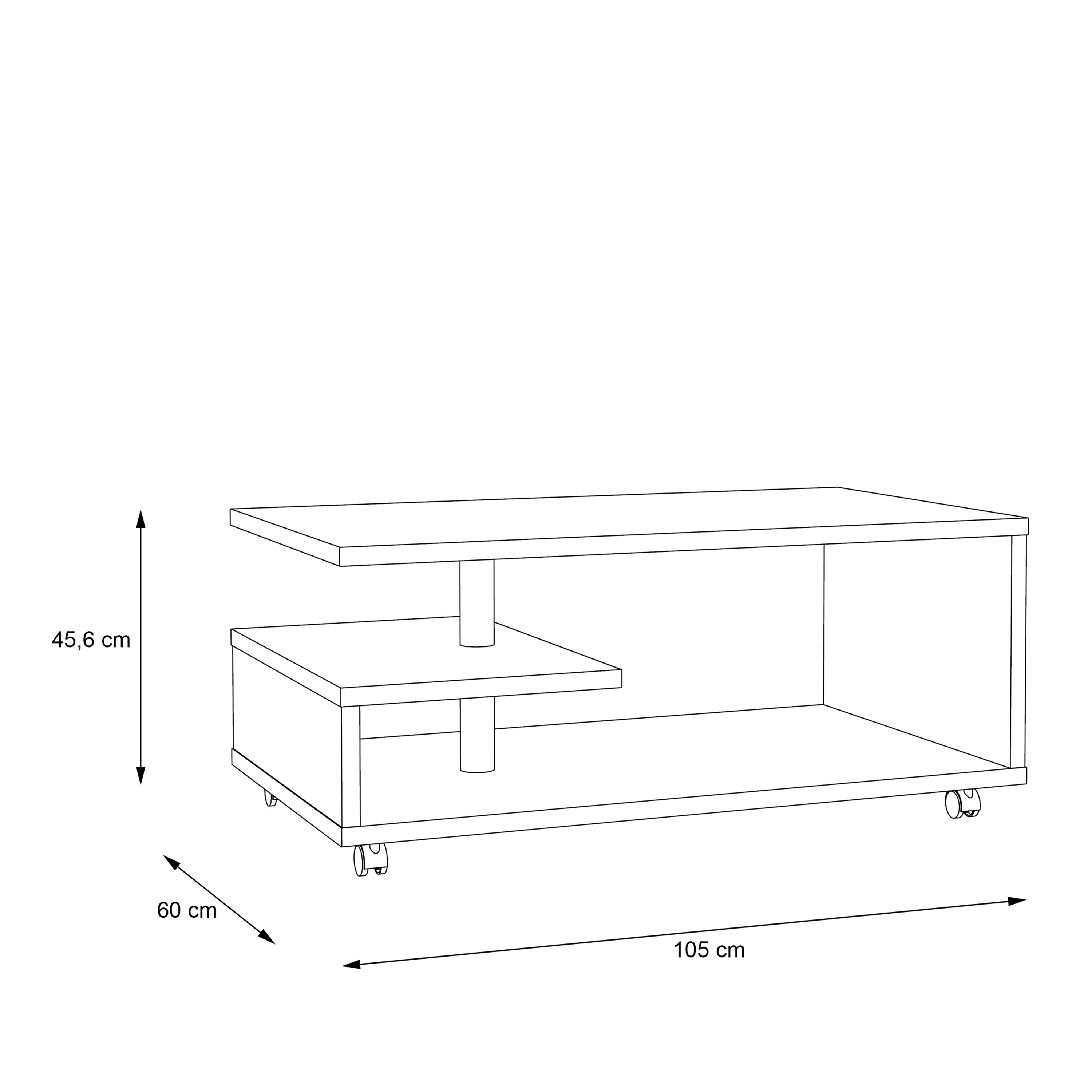 Bailey Coffee Table in Concrete Optic Dark Grey Concrete Effect Furniture To Go Ltd