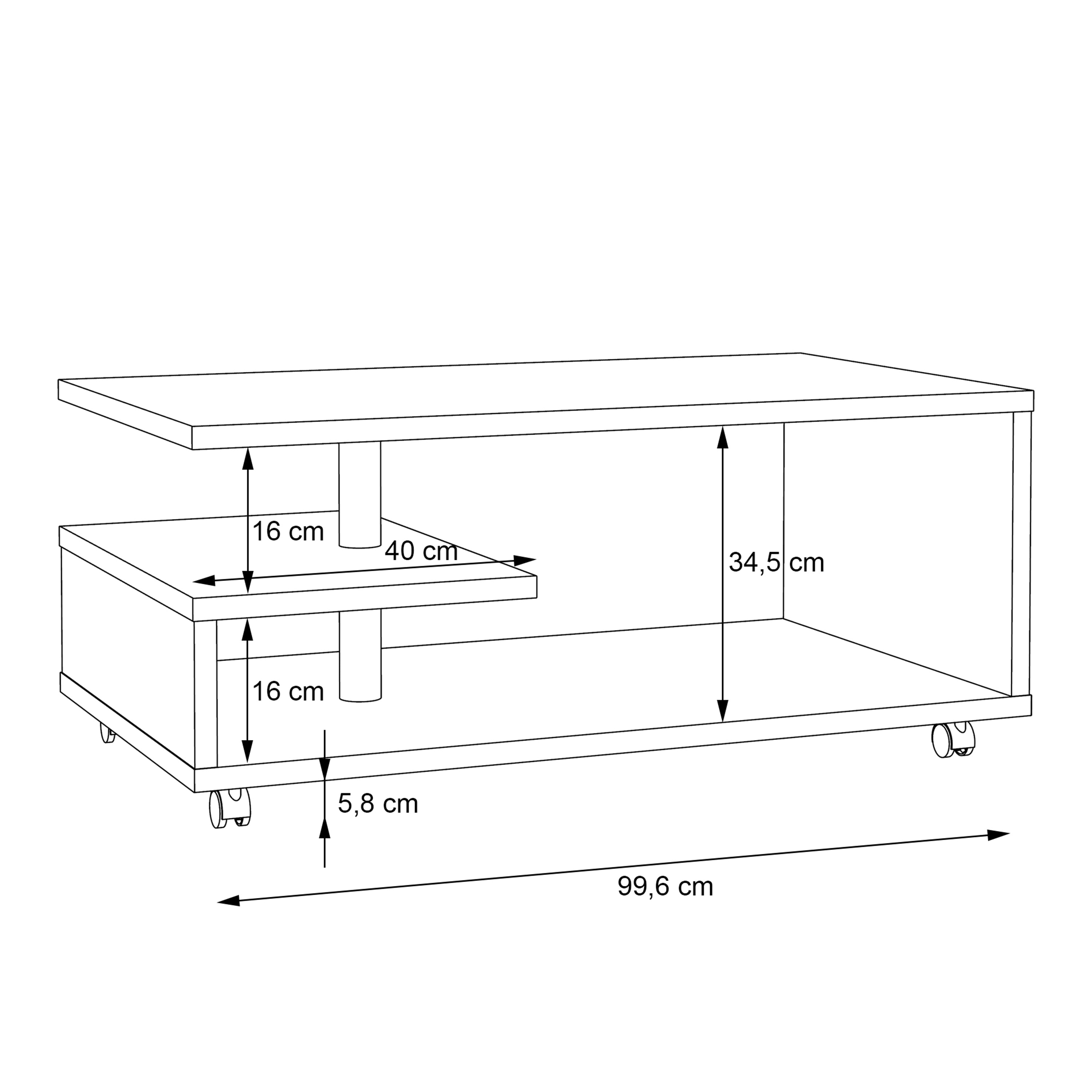 Bailey Coffee Table in Concrete Optic Dark Grey Concrete Effect Furniture To Go Ltd