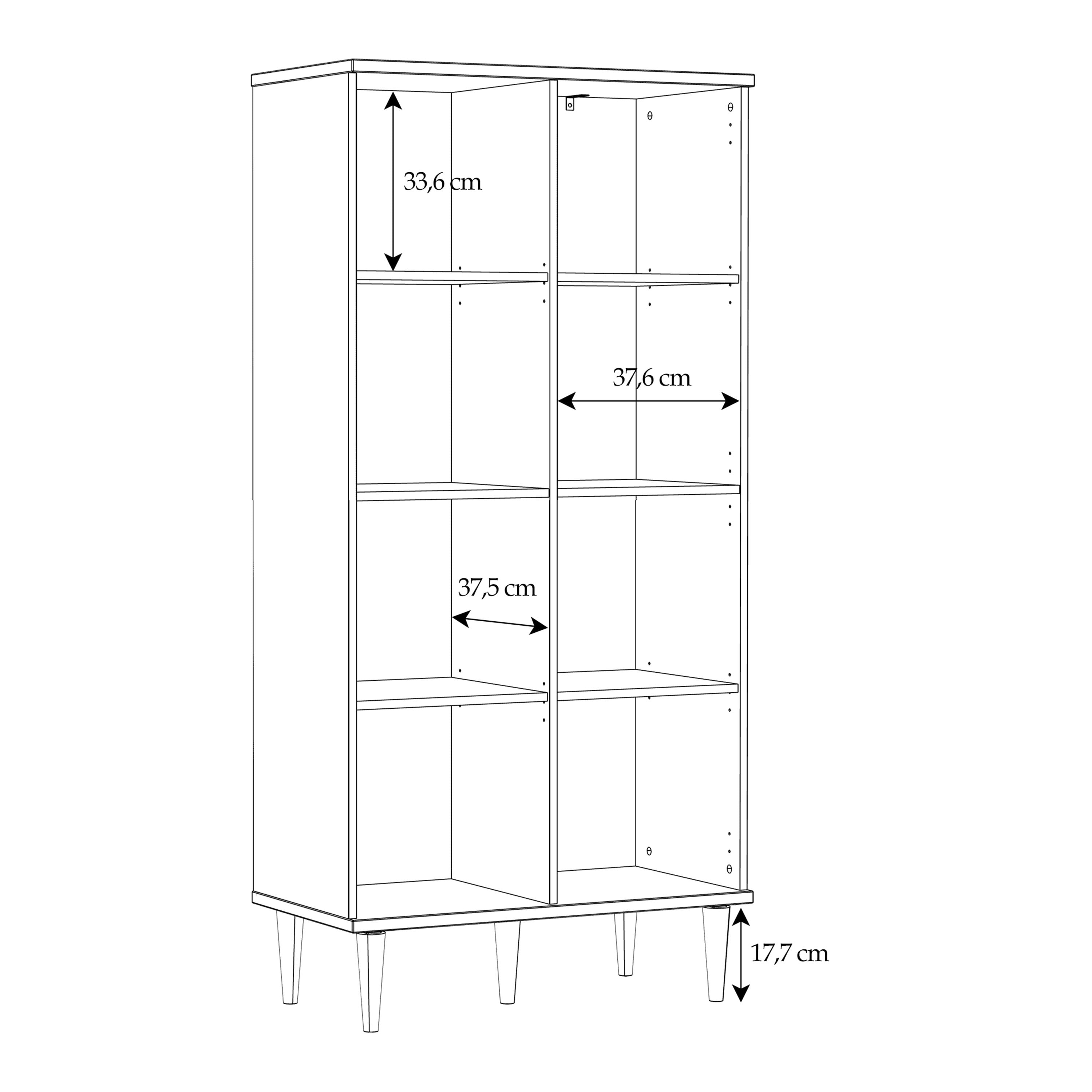 Calasetta 2 Door Display Cabinet in Rattan Furniture To Go Ltd