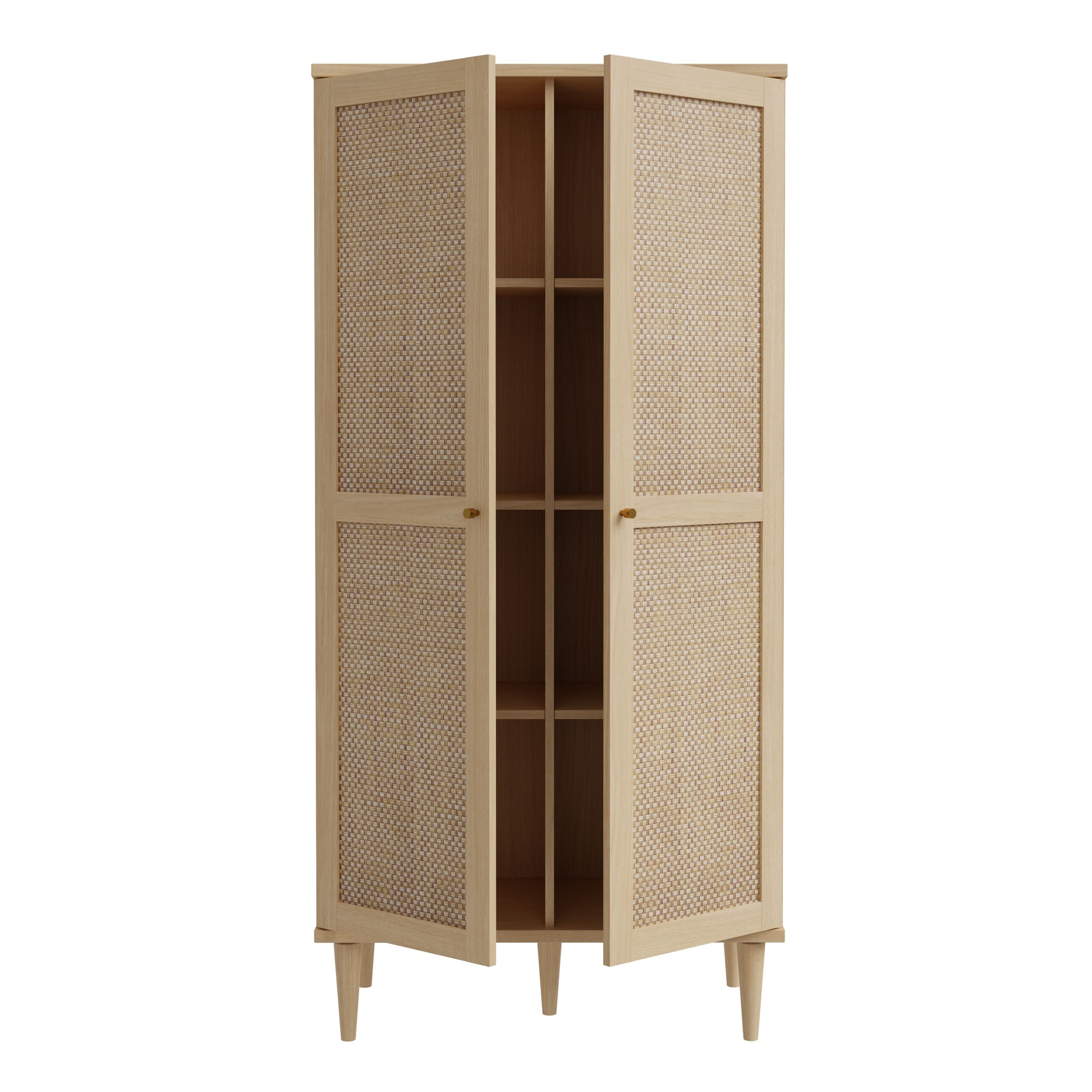 Calasetta 2 Door Display Cabinet in Rattan Furniture To Go Ltd