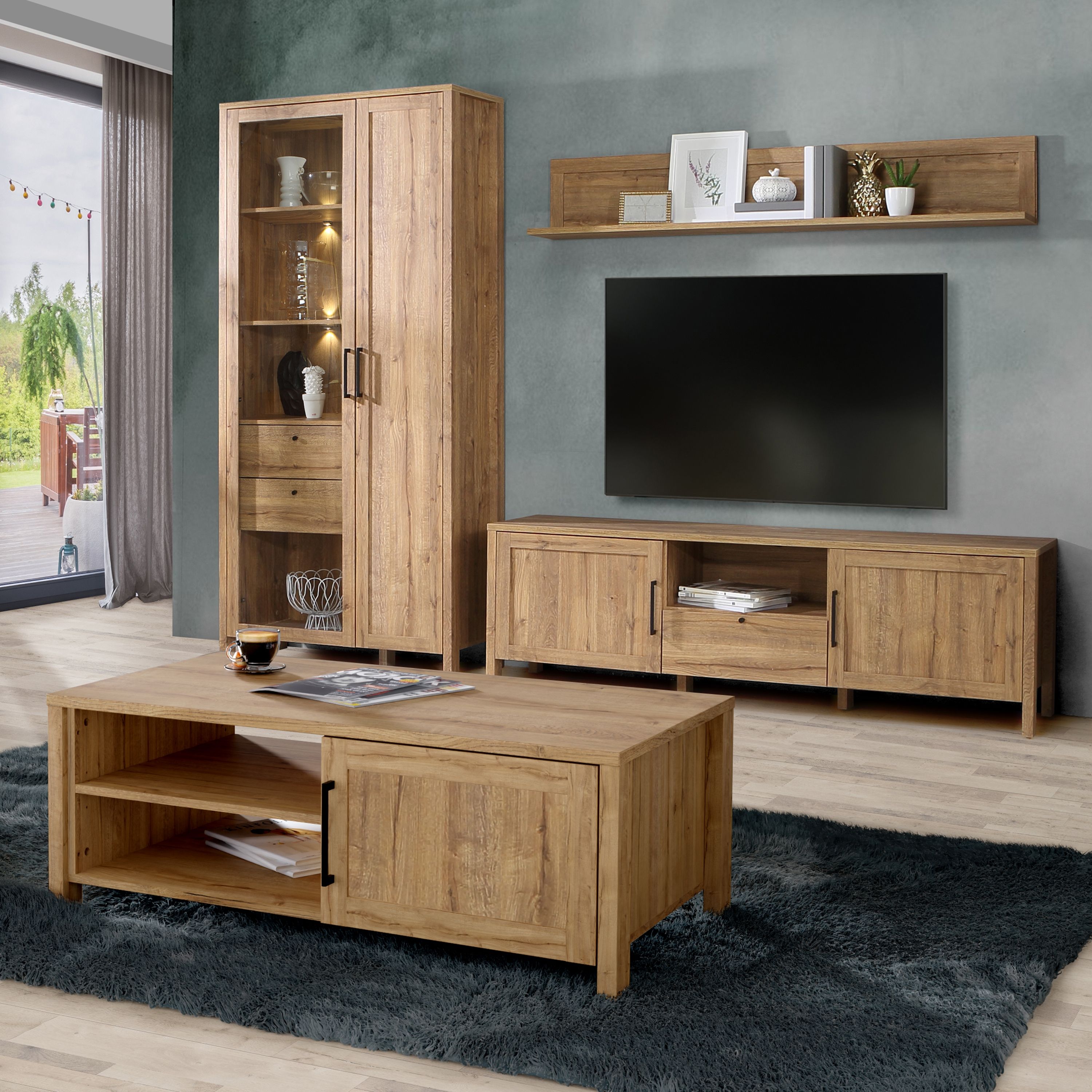 Malte Brun TV Unit in Waterford Oak Furniture To Go Ltd