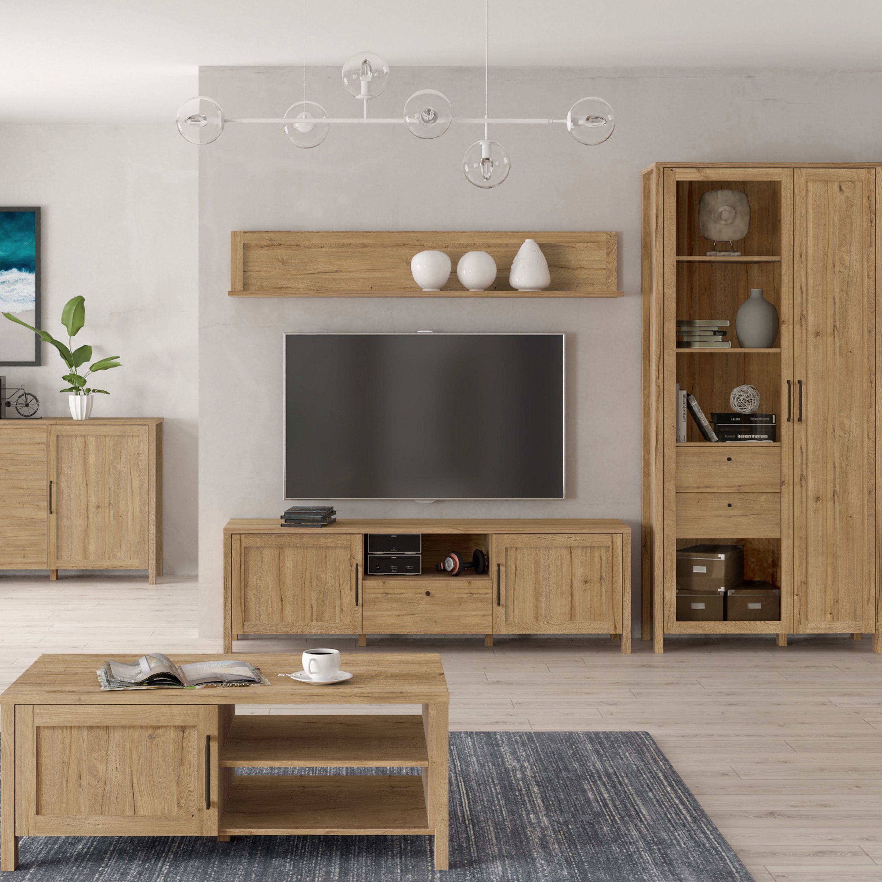 Malte Brun TV Unit in Waterford Oak Furniture To Go Ltd