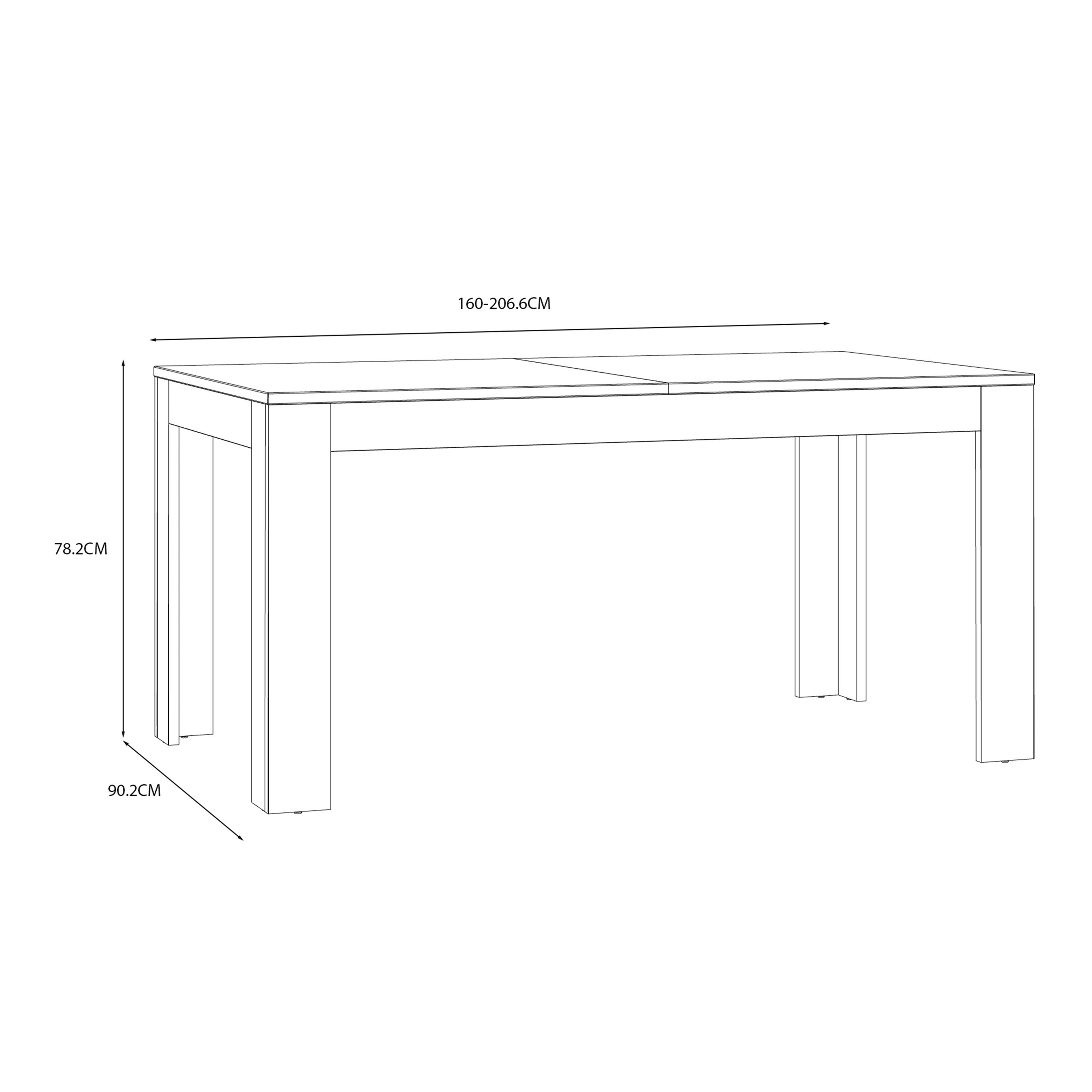 Bohol Extending Dining Table 160-207cm in Riviera Oak/Navy Furniture To Go Ltd